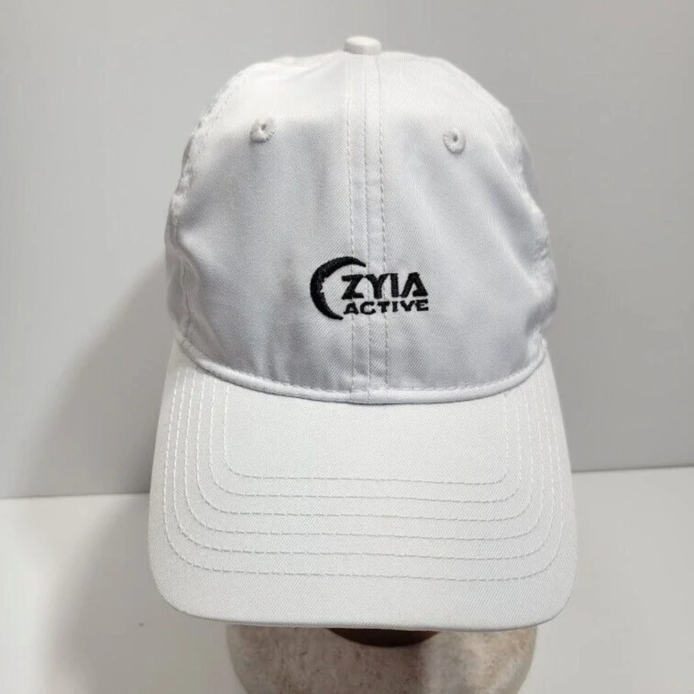 Zyia Active White Adjustable Strapback Hat Baseball Cap